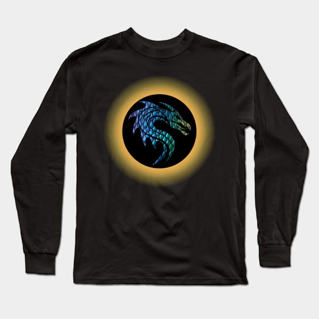 Dragon Eclipse: A Beautiful Blend of Astronomy and Dragons Long Sleeve T-Shirt by NerdyWerks